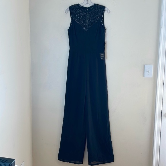 NWT. Lulus Small I Turn To You Black Sequin Jumpsuit. - Picture 3 of 16